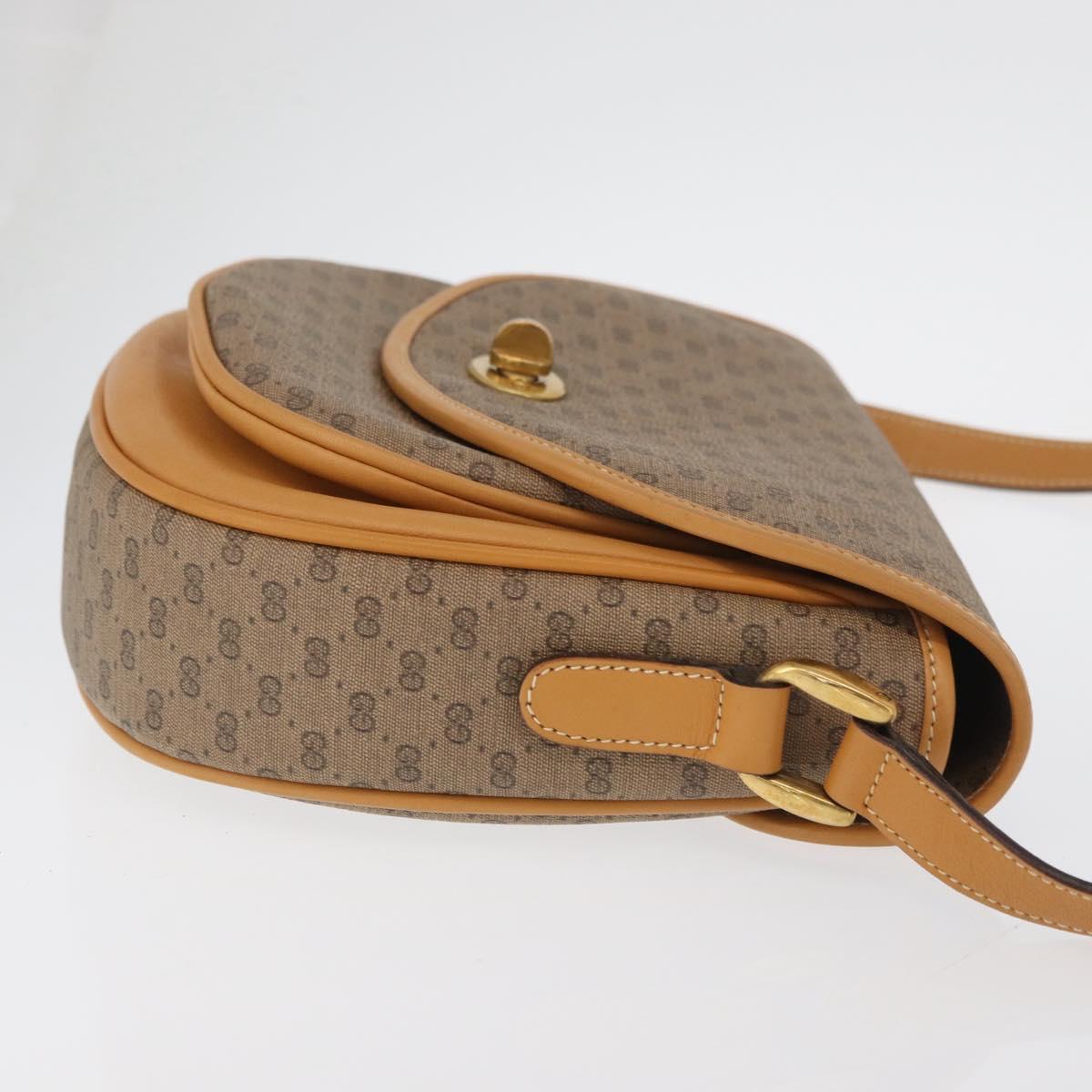 GUCCI Micro GG Supreme Shoulder Bag PVC Beige Gold 001 084 0259 Auth SW2278