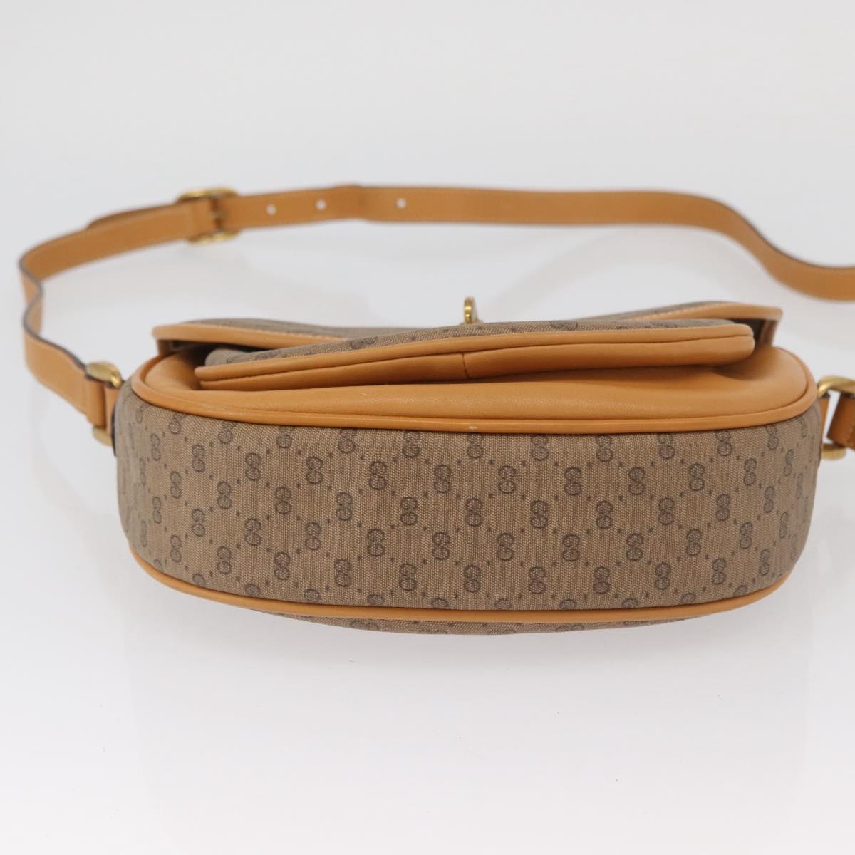 GUCCI Micro GG Supreme Shoulder Bag PVC Beige Gold 001 084 0259 Auth SW2278