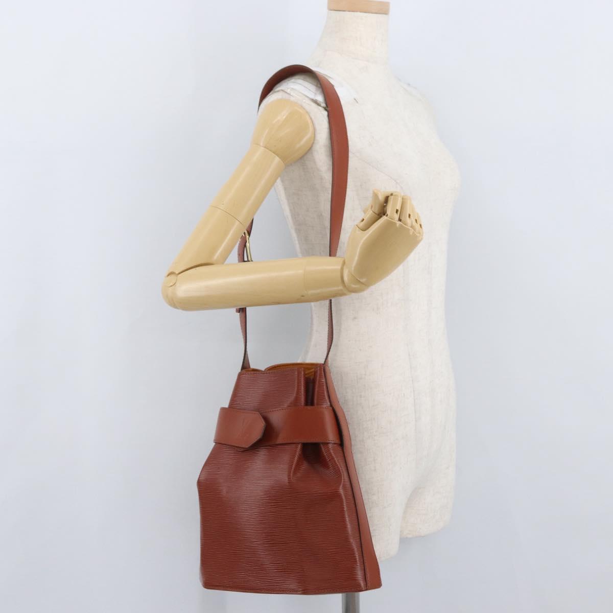 LOUIS VUITTON Epi Sac De Paul PM Shoulder Bag Brown M80203 LV Auth SW2283