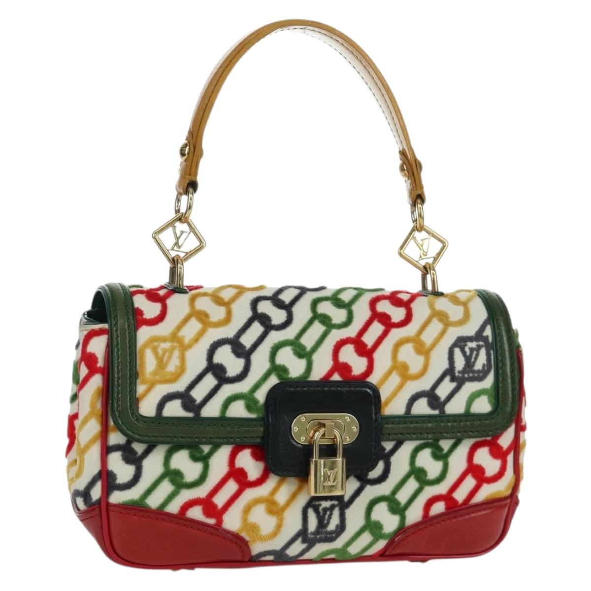 LOUIS VUITTON Monogram Velvet Chain Dolly Pochette Hand Bag M95208 Auth SW2287SM
