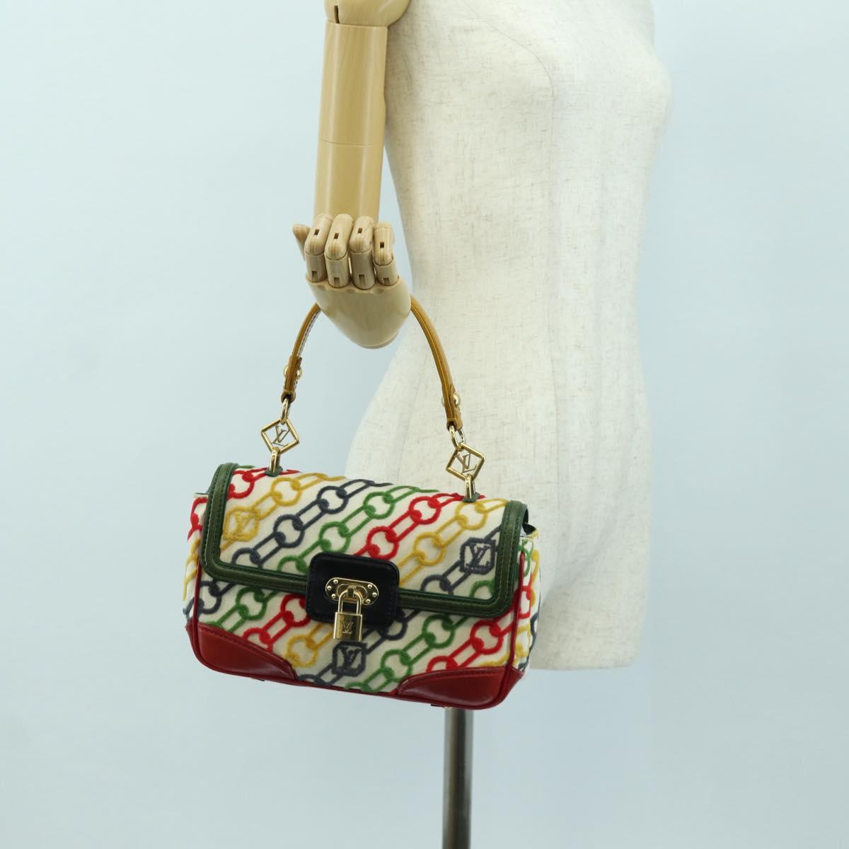 LOUIS VUITTON Monogram Velvet Chain Dolly Pochette Hand Bag M95208 Auth SW2287SM