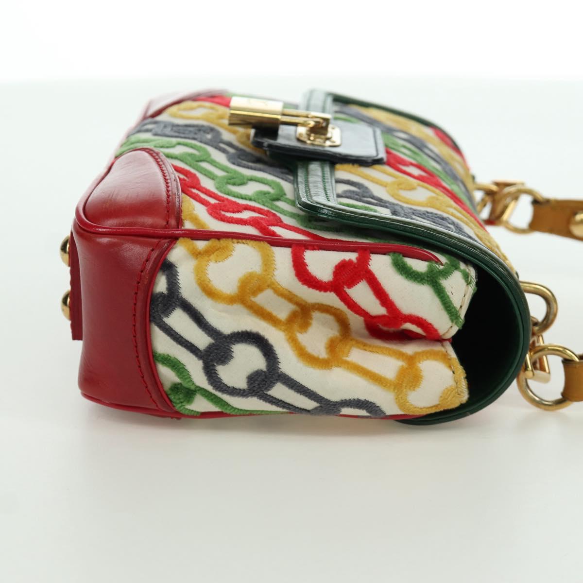 LOUIS VUITTON Monogram Velvet Chain Dolly Pochette Hand Bag M95208 Auth SW2287SM