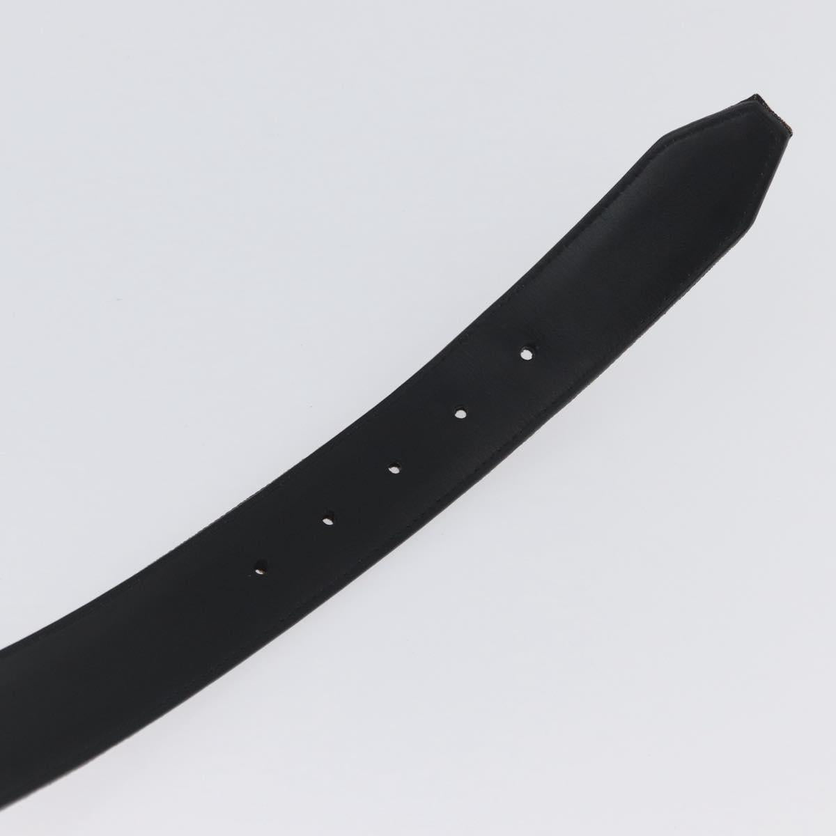 FENDI Zucca Canvas Belt 41.3"" Black Brown 7C0497 Auth SW2291A