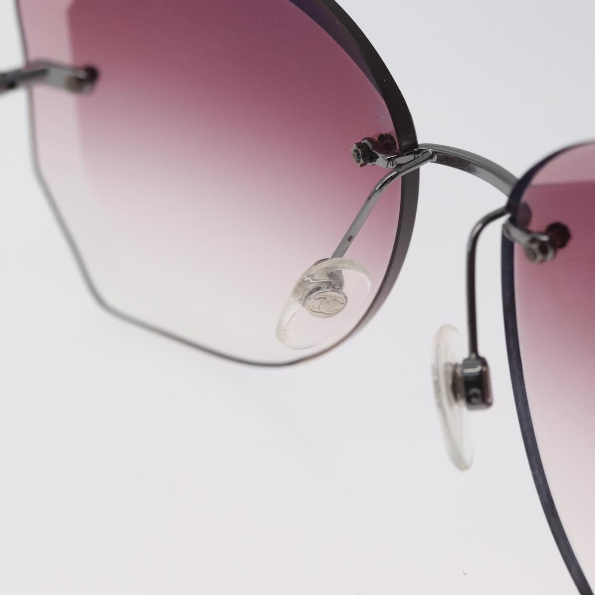 CHANEL Sunglasses metal Bordeaux CC Auth SW2292V