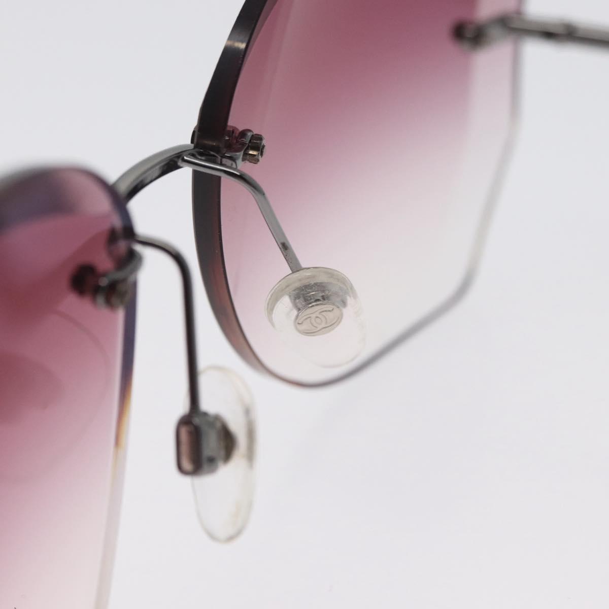 CHANEL Sunglasses metal Bordeaux CC Auth SW2292V