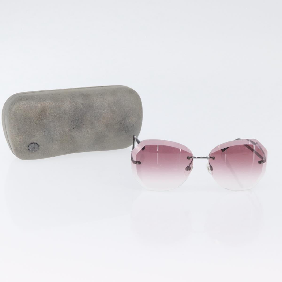 CHANEL Sunglasses metal Bordeaux CC Auth SW2292V