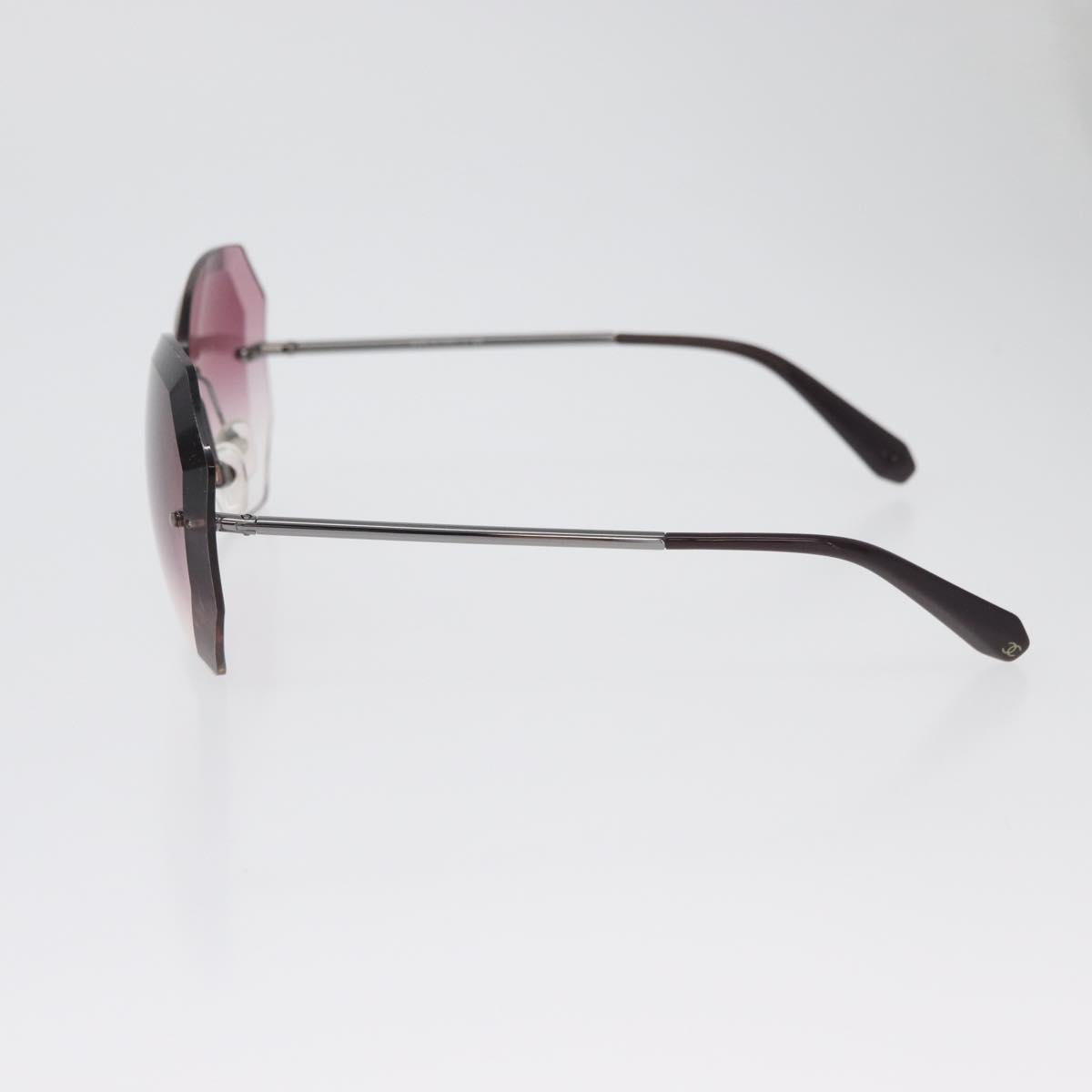 CHANEL Sunglasses metal Bordeaux CC Auth SW2292V