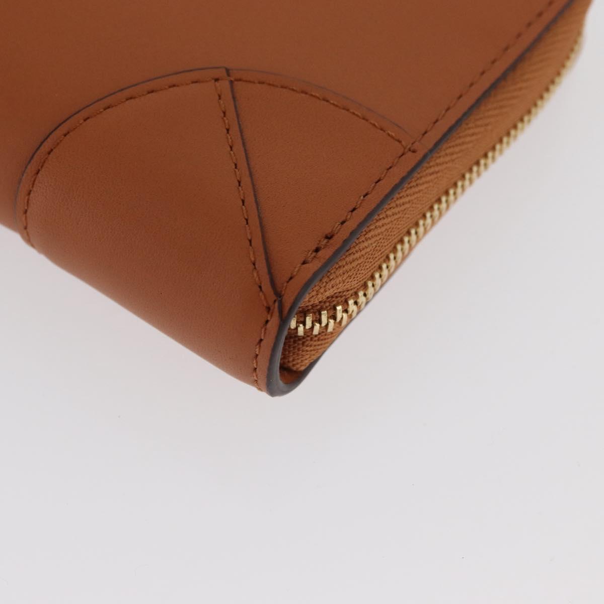 MCM Long Wallet Leather Brown Gold MYLDATA04 Auth SW2294V