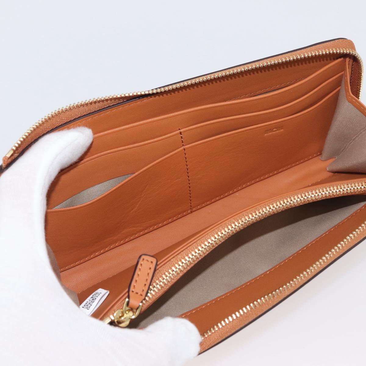 MCM Long Wallet Leather Brown Gold MYLDATA04 Auth SW2294V