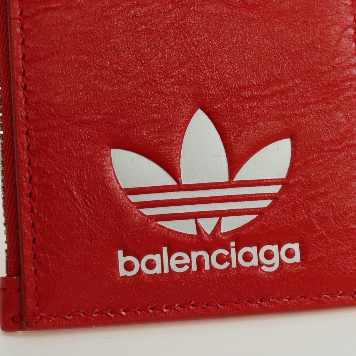 BALENCIAGA adidas Collaboration Fragment Case Leather Red 721894 Auth SW2295M