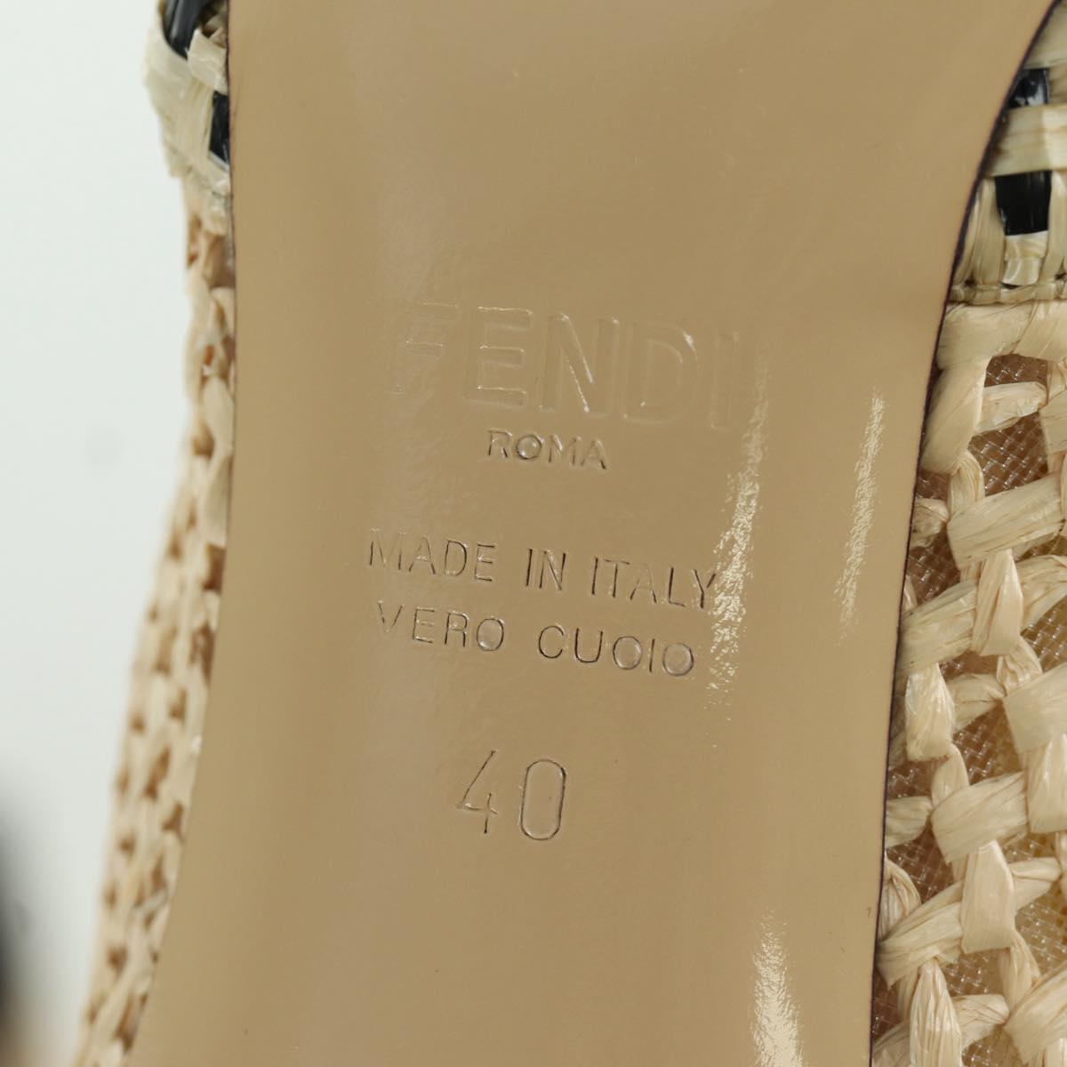 FENDI High Boots Raffia Beige 8T8083 Auth SW2296SM