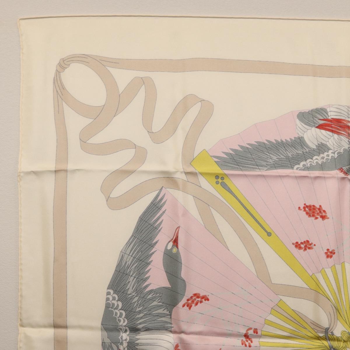 GUCCI Scarf Silk Ivory 712854 Auth SW2299M