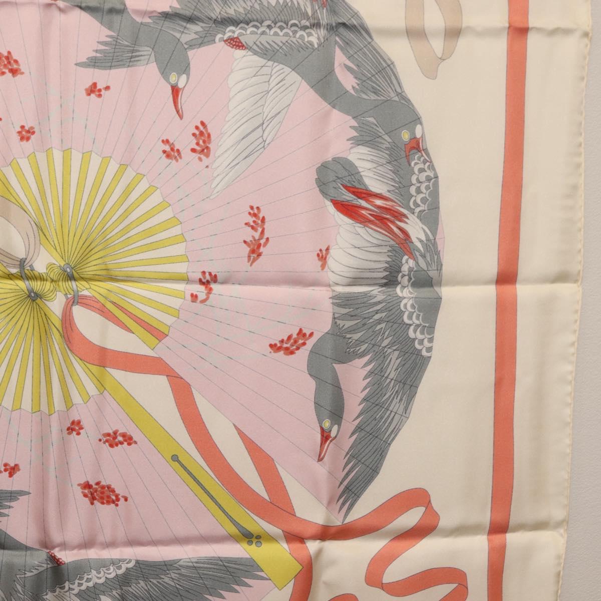 GUCCI Scarf Silk Ivory 712854 Auth SW2299M