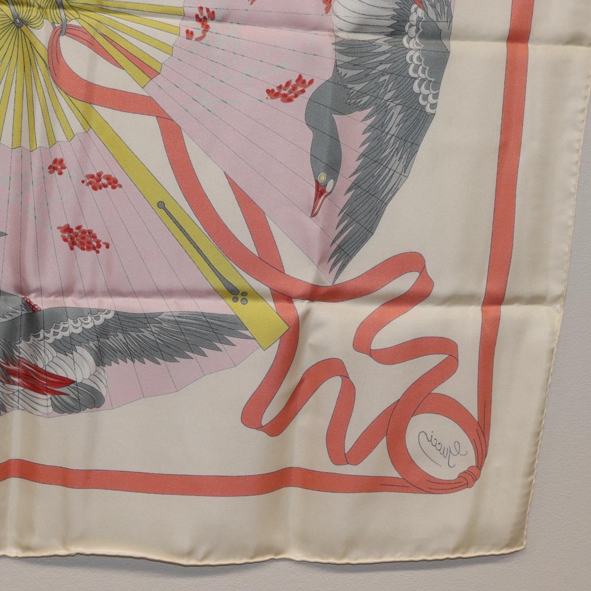 GUCCI Scarf Silk Ivory 712854 Auth SW2299M