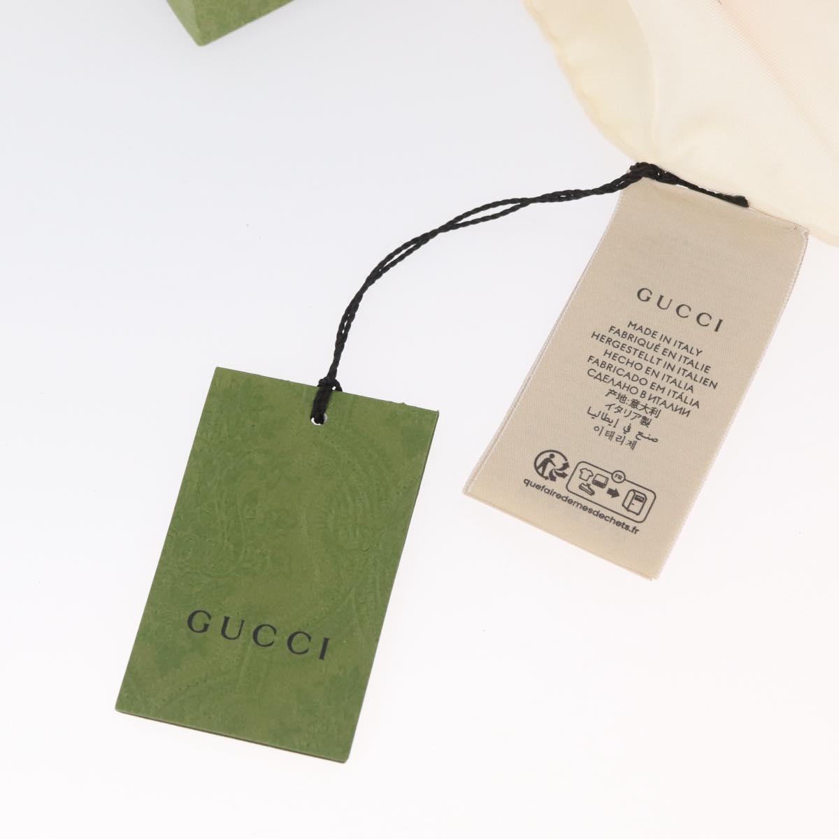GUCCI Scarf Silk Ivory 712854 Auth SW2299M