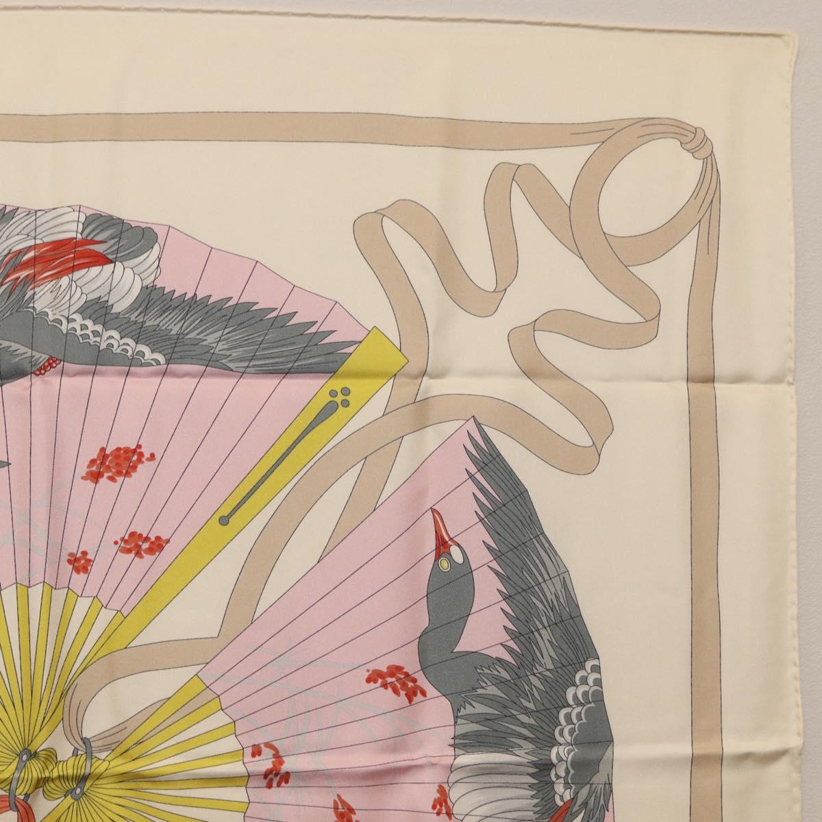GUCCI Scarf Silk Ivory 712854 Auth SW2299M