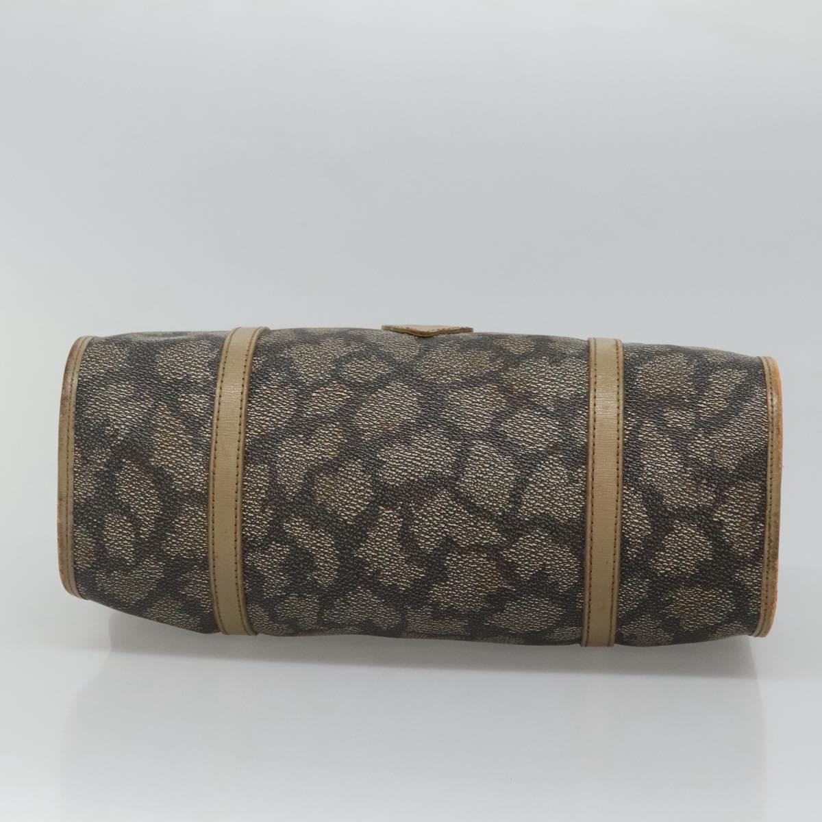 SAINT LAURENT Hand Bag Embossed Leather Gray Auth sw230