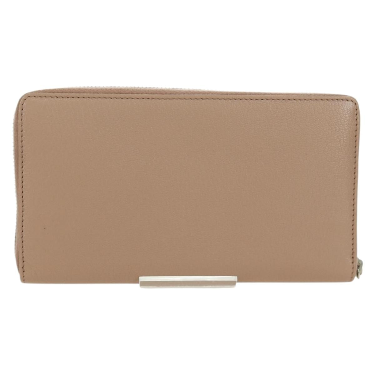 BALENCIAGA Continental Long Wallet Leather Pink Silver 390187 Auth SW2300M