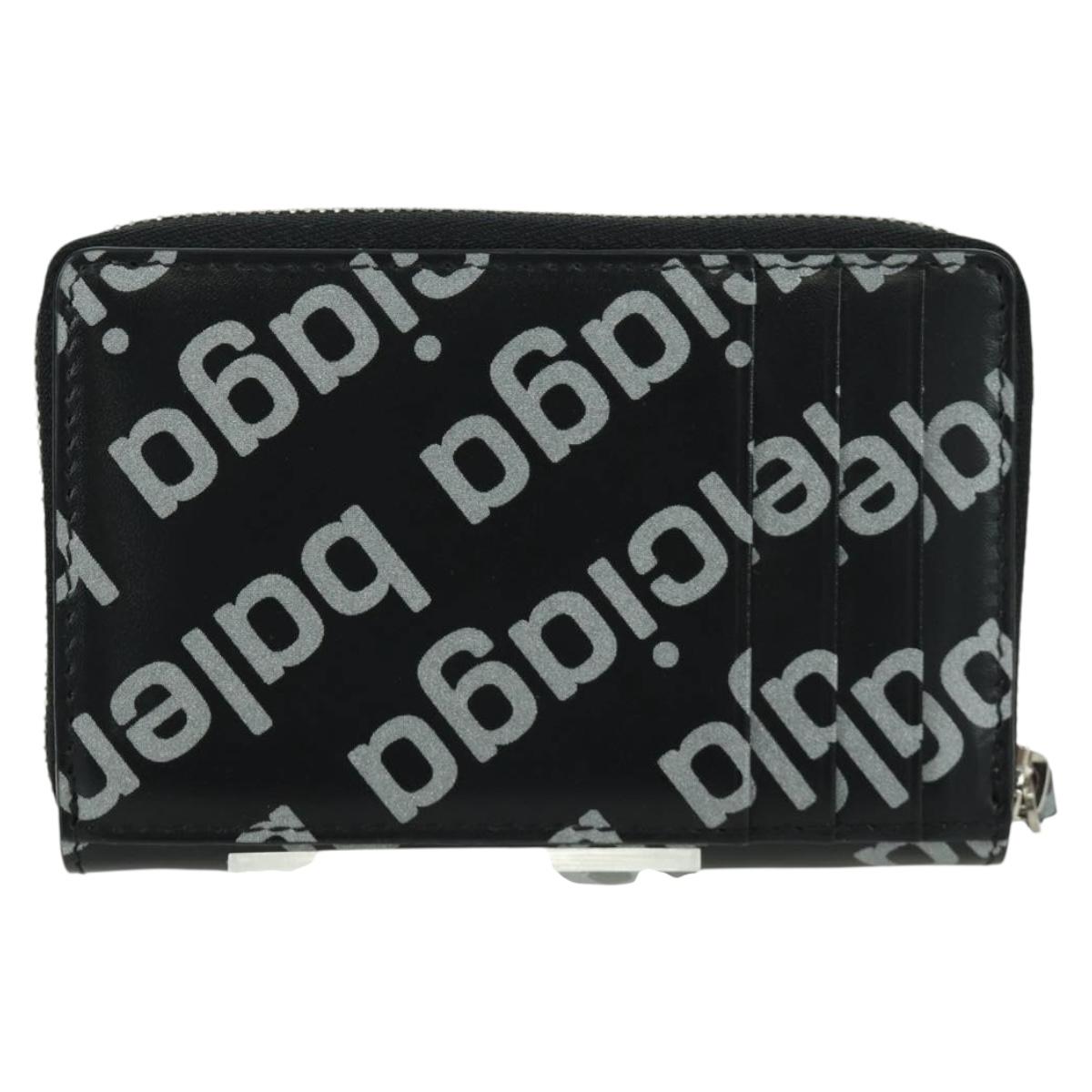 BALENCIAGA Coin Purse Leather Black 616911 Auth SW2306M