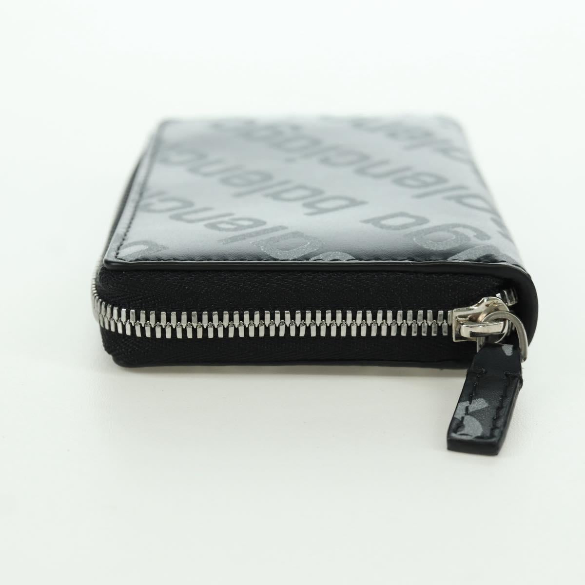 BALENCIAGA Coin Purse Leather Black 616911 Auth SW2306M