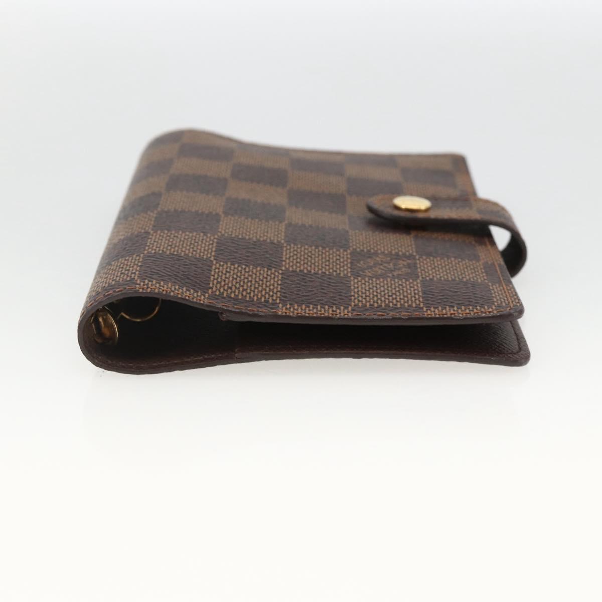 LOUIS VUITTON Damier Ebene Agenda PM Day Planner Cover R20700 LV Auth SW2309A