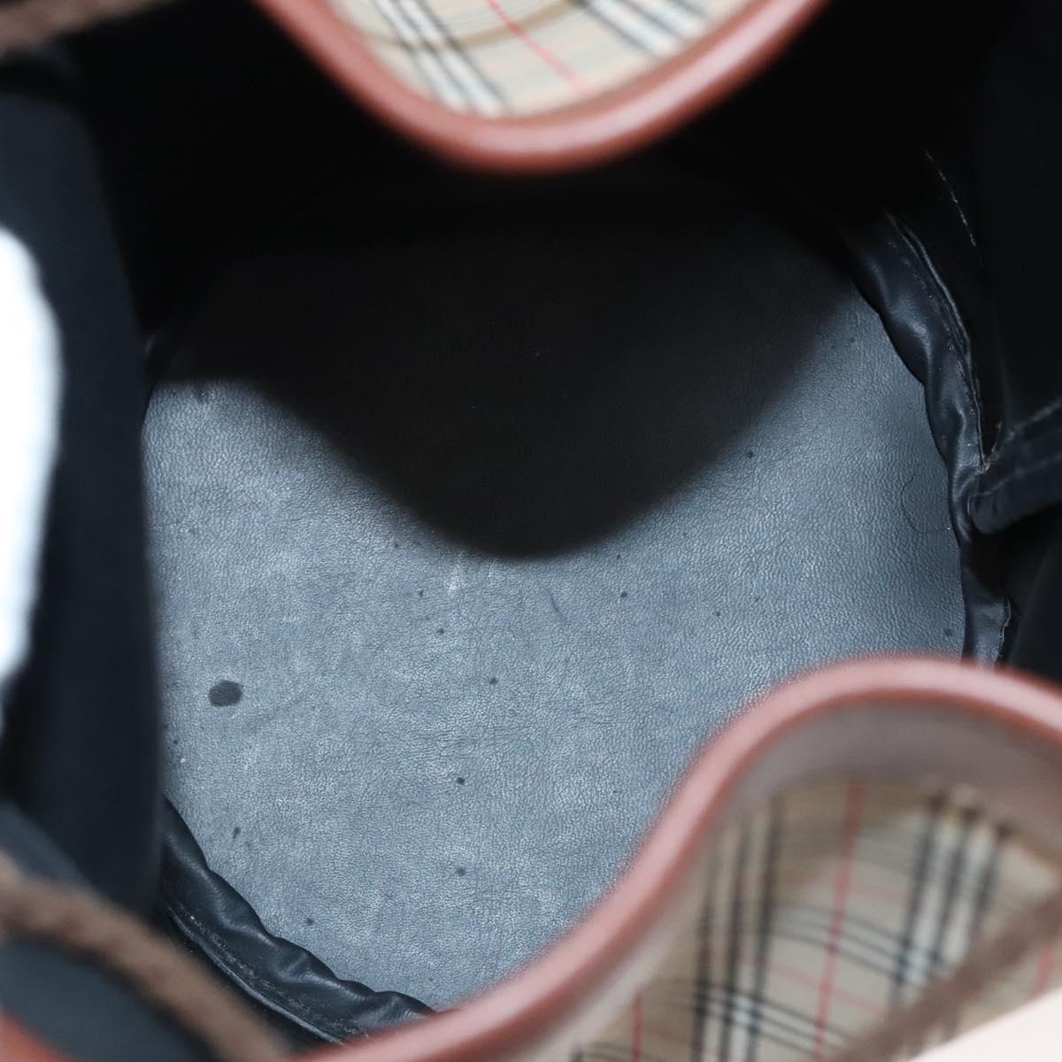 Burberrys Nova Check Shoulder Bag Canvas Beige Auth sw231