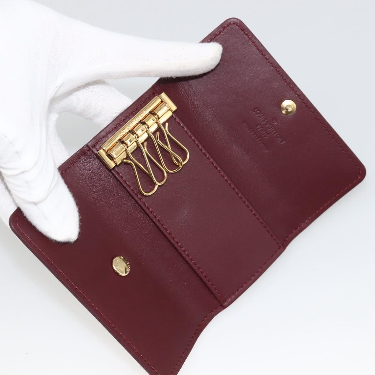 LOUIS VUITTON Vernis Multicles 4 Key Case Rouge Favist M91542 LV Auth SW2314A