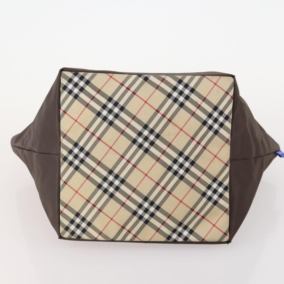 Burberrys Burberry Nova Check Hand Bag Nylon 4 Set Green Gray beige Auth SW2319