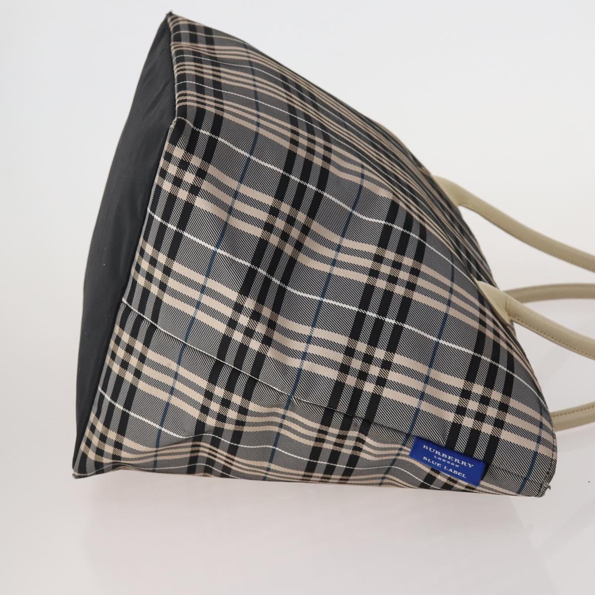 Burberrys Burberry Nova Check Hand Bag Nylon 4 Set Green Gray beige Auth SW2319