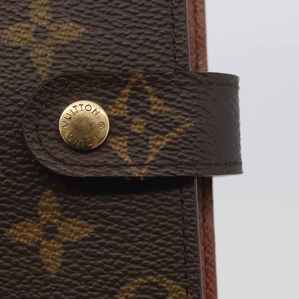 LOUIS VUITTON Monogram Agenda PM Day Planner Cover R20005 LV Auth SW2332