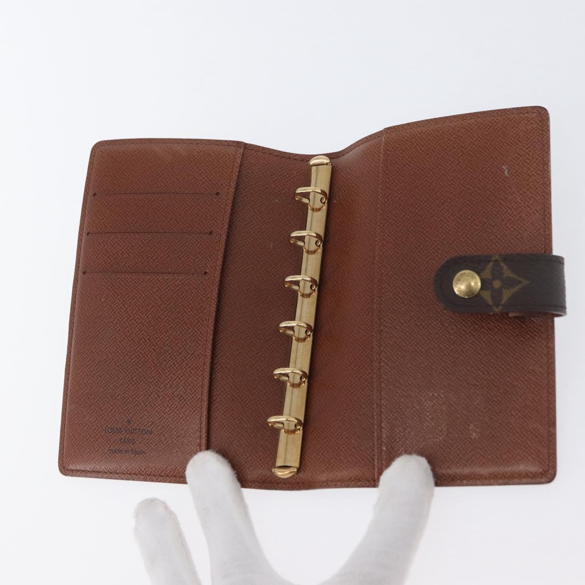 LOUIS VUITTON Monogram Agenda PM Day Planner Cover R20005 LV Auth SW2332