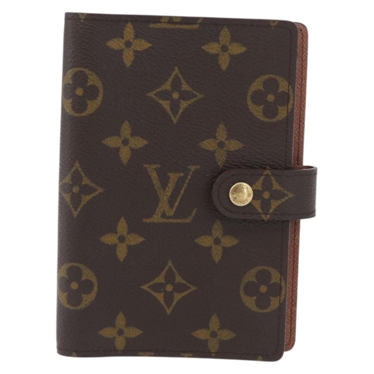 LOUIS VUITTON Monogram Agenda PM Day Planner Cover R20005 LV Auth SW2332