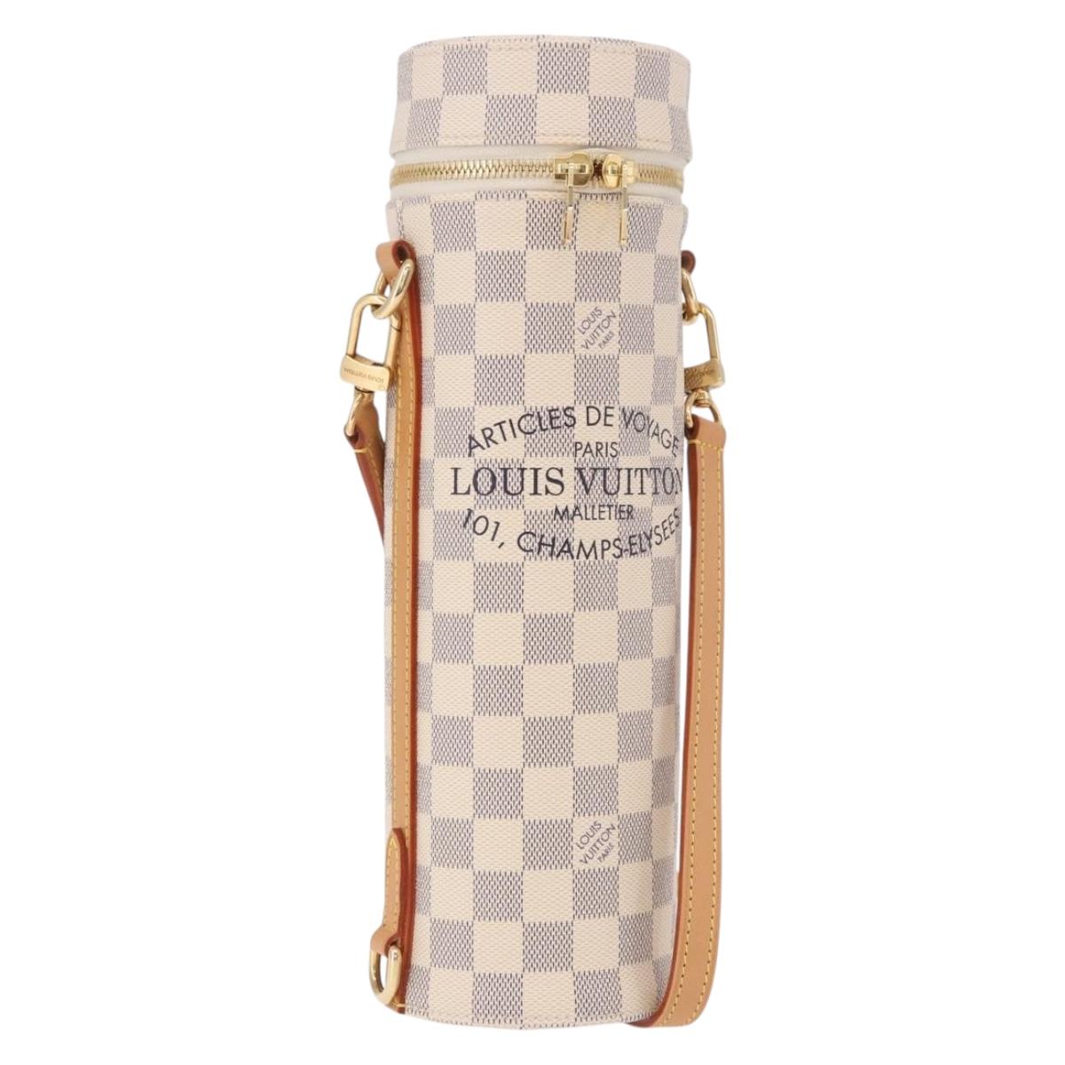 LOUIS VUITTON Damier Azur Bottle Holder Porte Boutille Bag GI0373 Auth SW2336SAM