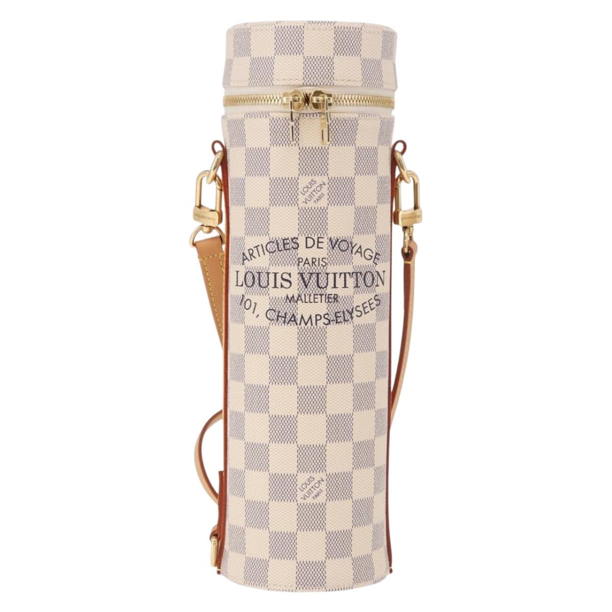 LOUIS VUITTON Damier Azur Bottle Holder Porte Boutille Bag GI0373 Auth SW2336SAM