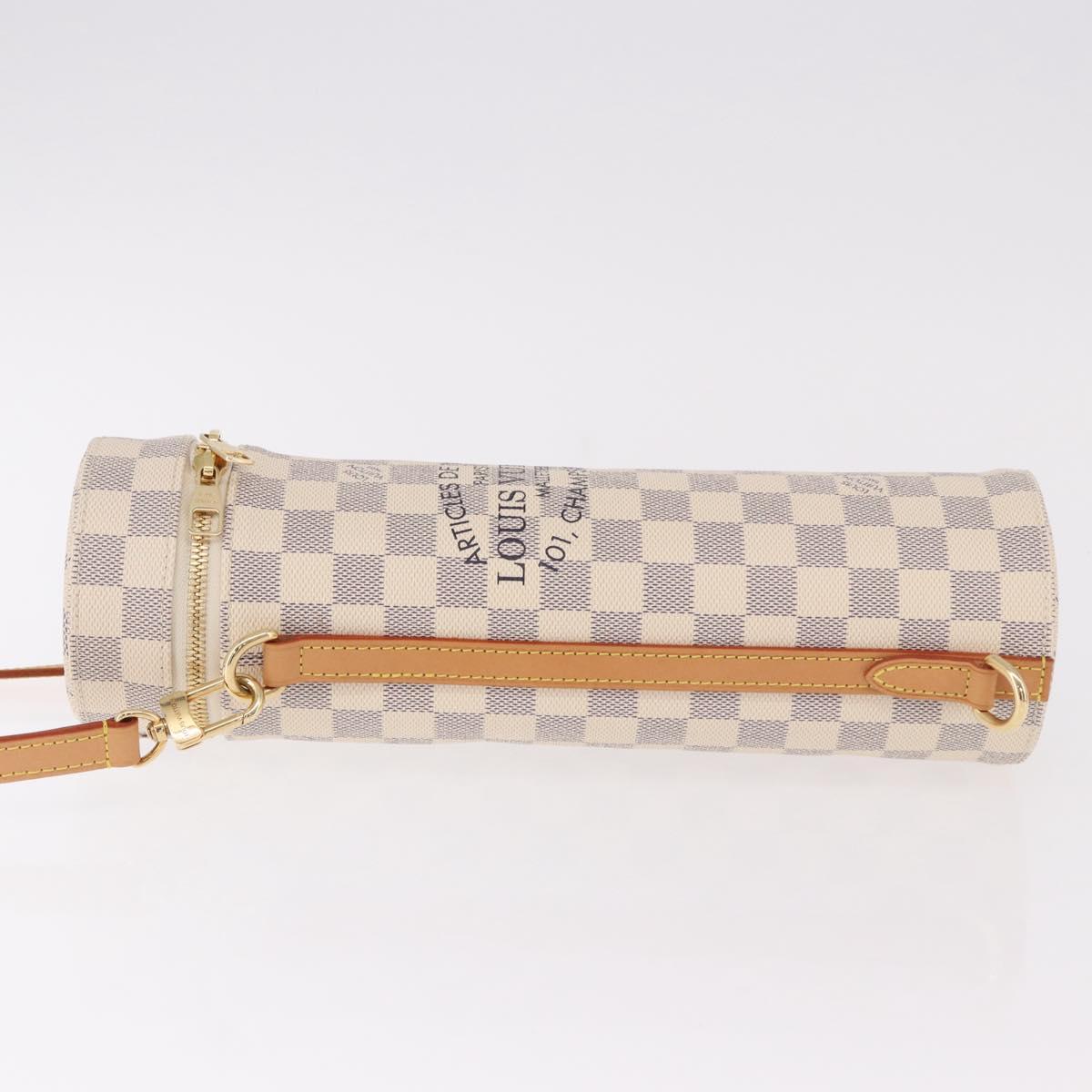 LOUIS VUITTON Damier Azur Bottle Holder Porte Boutille Bag GI0373 Auth SW2336SAM