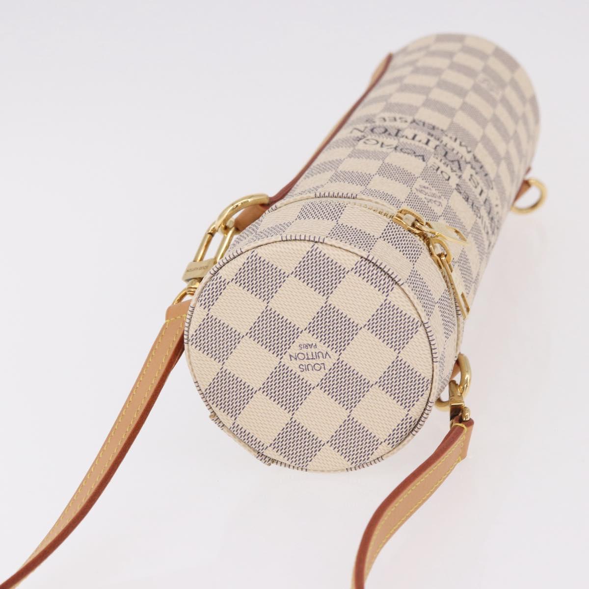 LOUIS VUITTON Damier Azur Bottle Holder Porte Boutille Bag GI0373 Auth SW2336SAM
