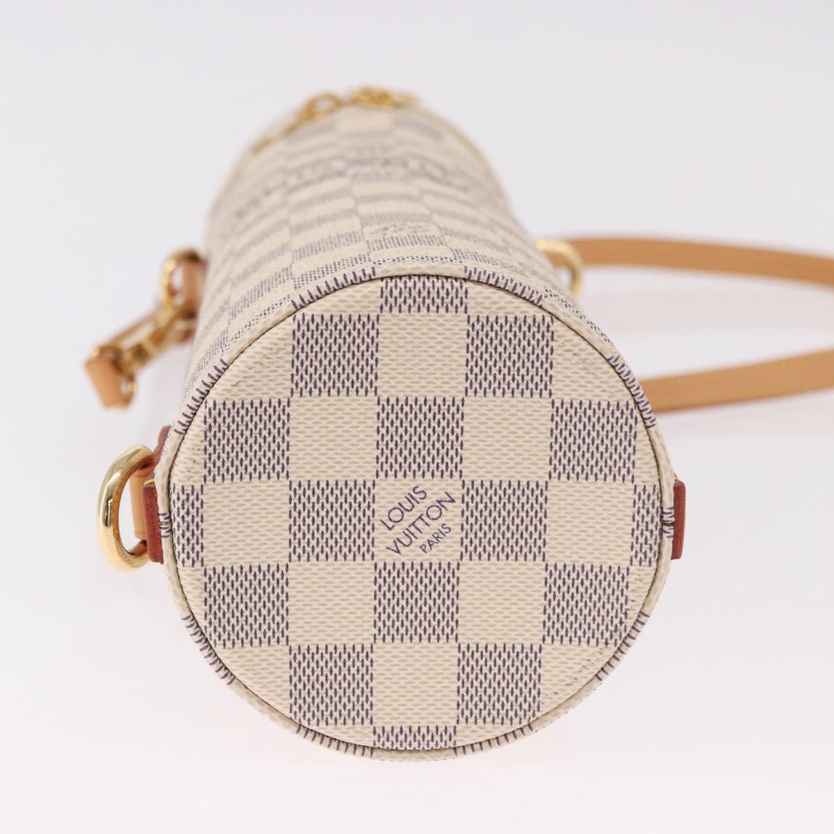 LOUIS VUITTON Damier Azur Bottle Holder Porte Boutille Bag GI0373 Auth SW2336SAM