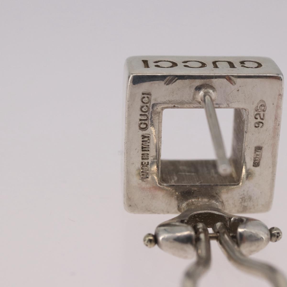 GUCCI Pierce Earring Ag925 Silver Auth SW2338V