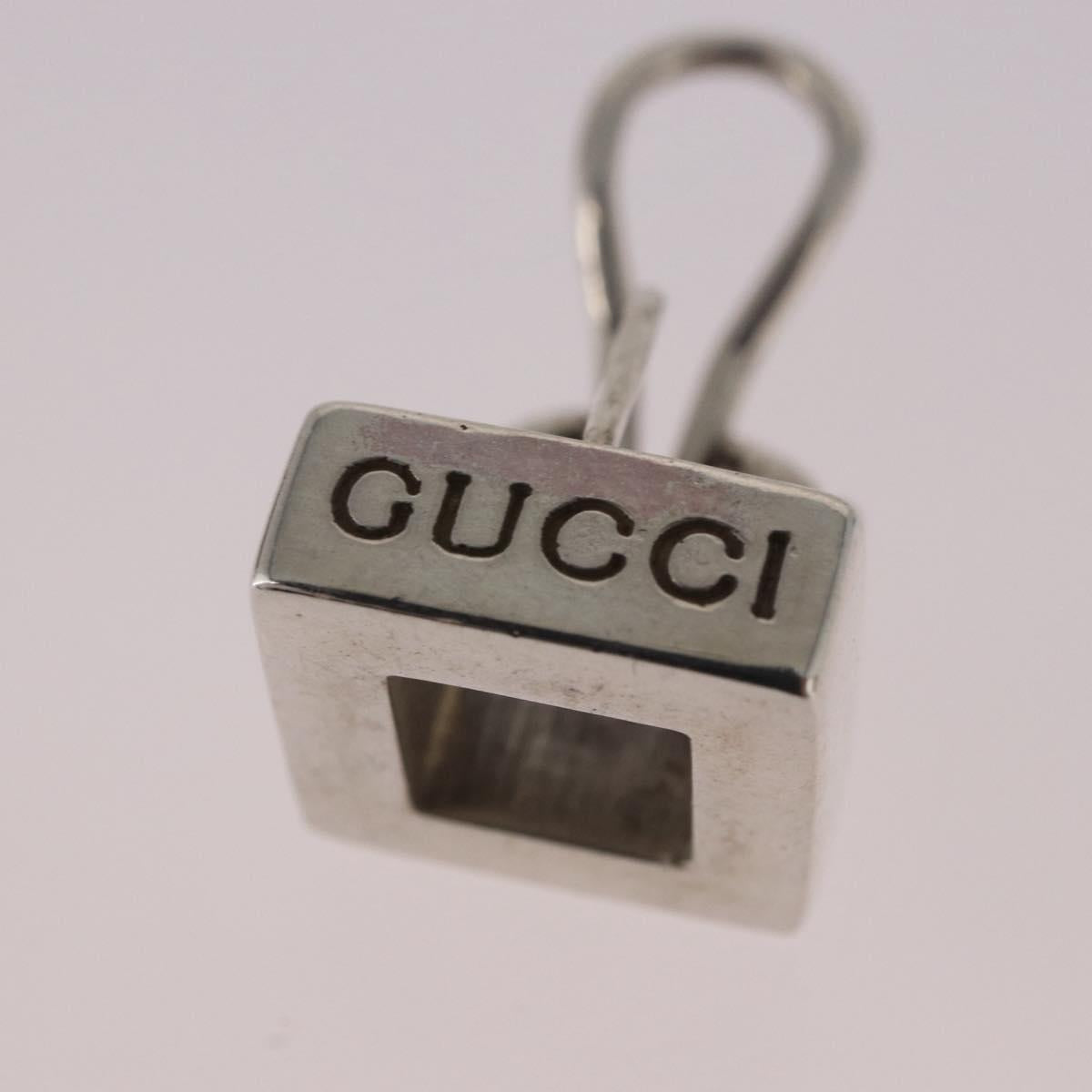 GUCCI Pierce Earring Ag925 Silver Auth SW2338V