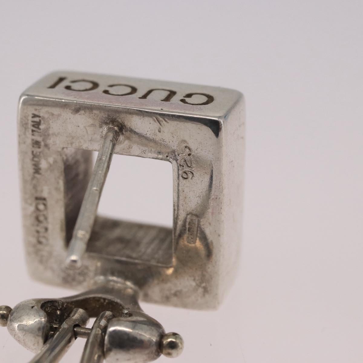 GUCCI Pierce Earring Ag925 Silver Auth SW2338V
