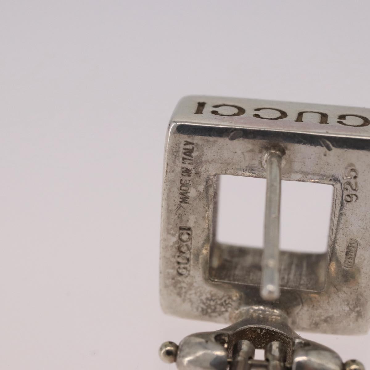 GUCCI Pierce Earring Ag925 Silver Auth SW2338V