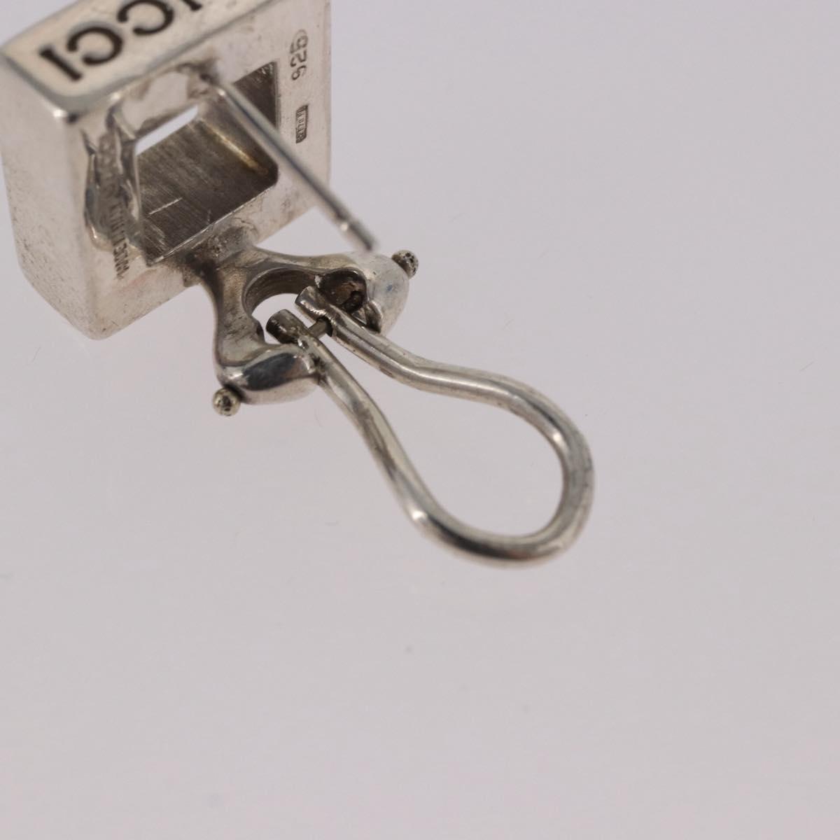 GUCCI Pierce Earring Ag925 Silver Auth SW2338V