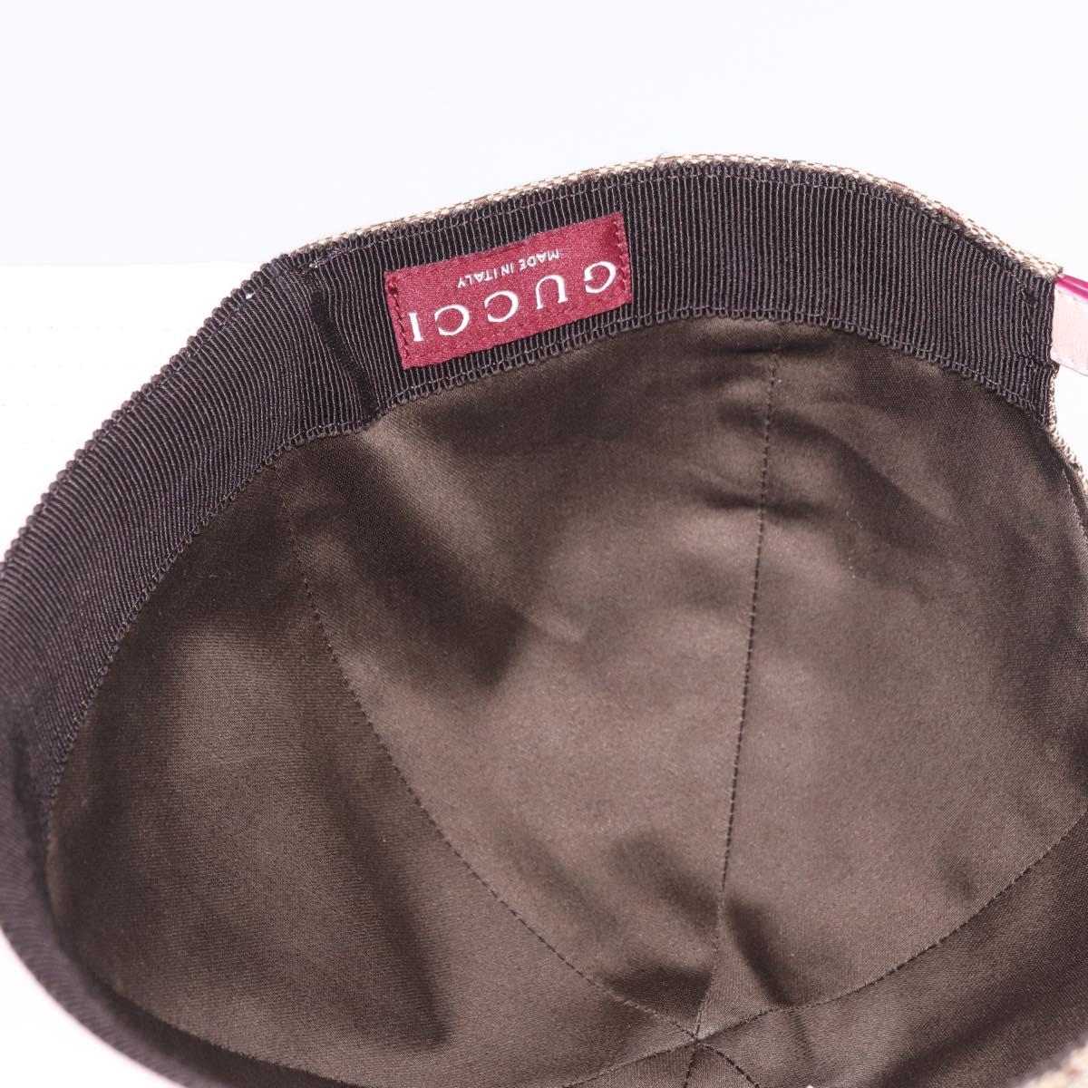 GUCCI GG Canvas Yuko Higuchi Cap Beige 847862 Auth SW2340SAM