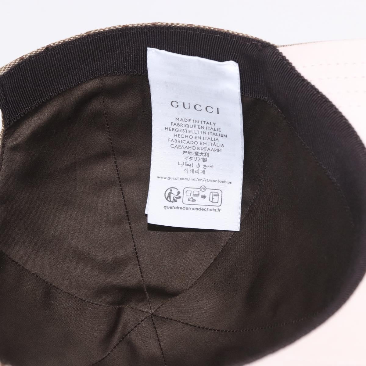 GUCCI GG Canvas Yuko Higuchi Cap Beige 847862 Auth SW2340SAM