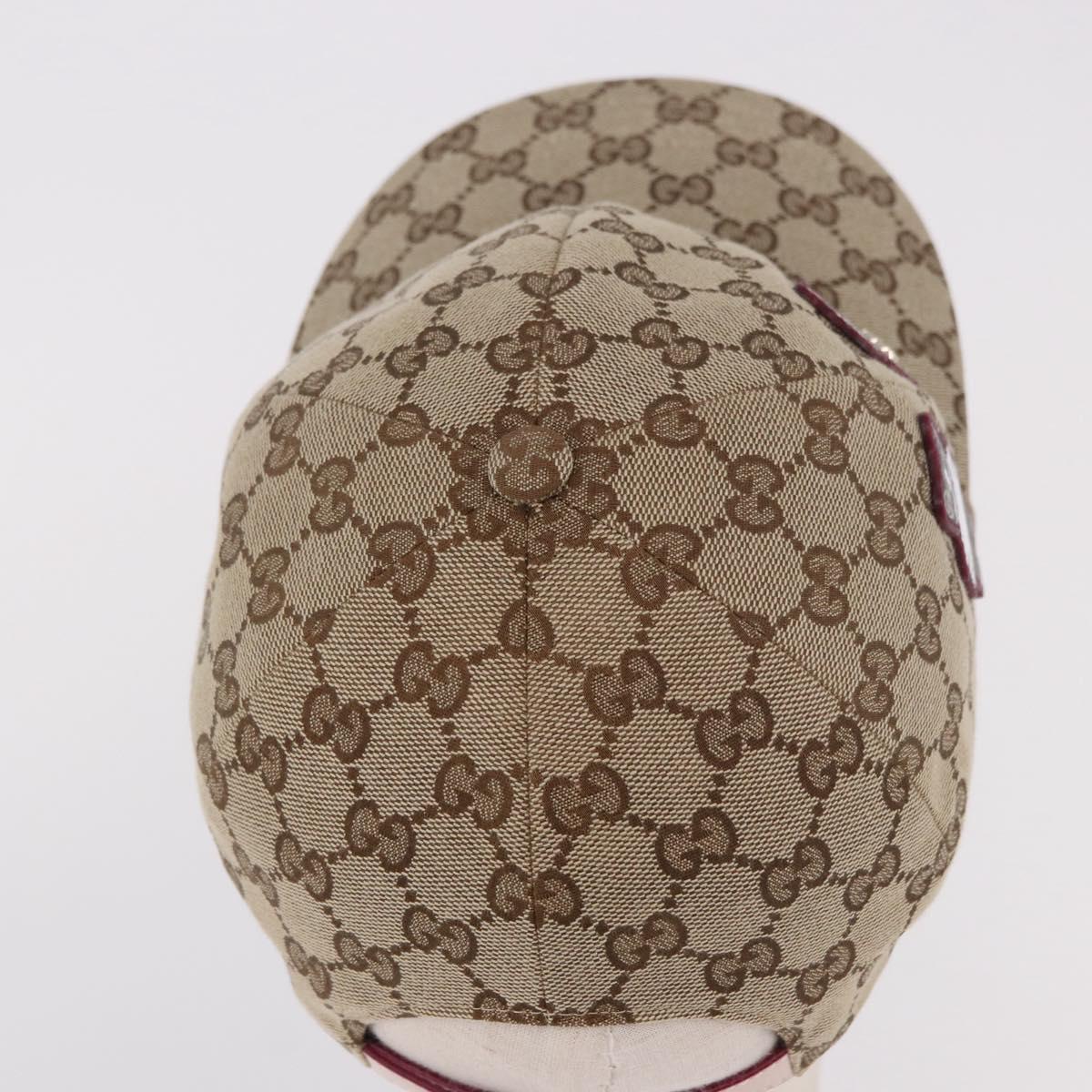 GUCCI GG Canvas Yuko Higuchi Cap Beige 847862 Auth SW2340SAM