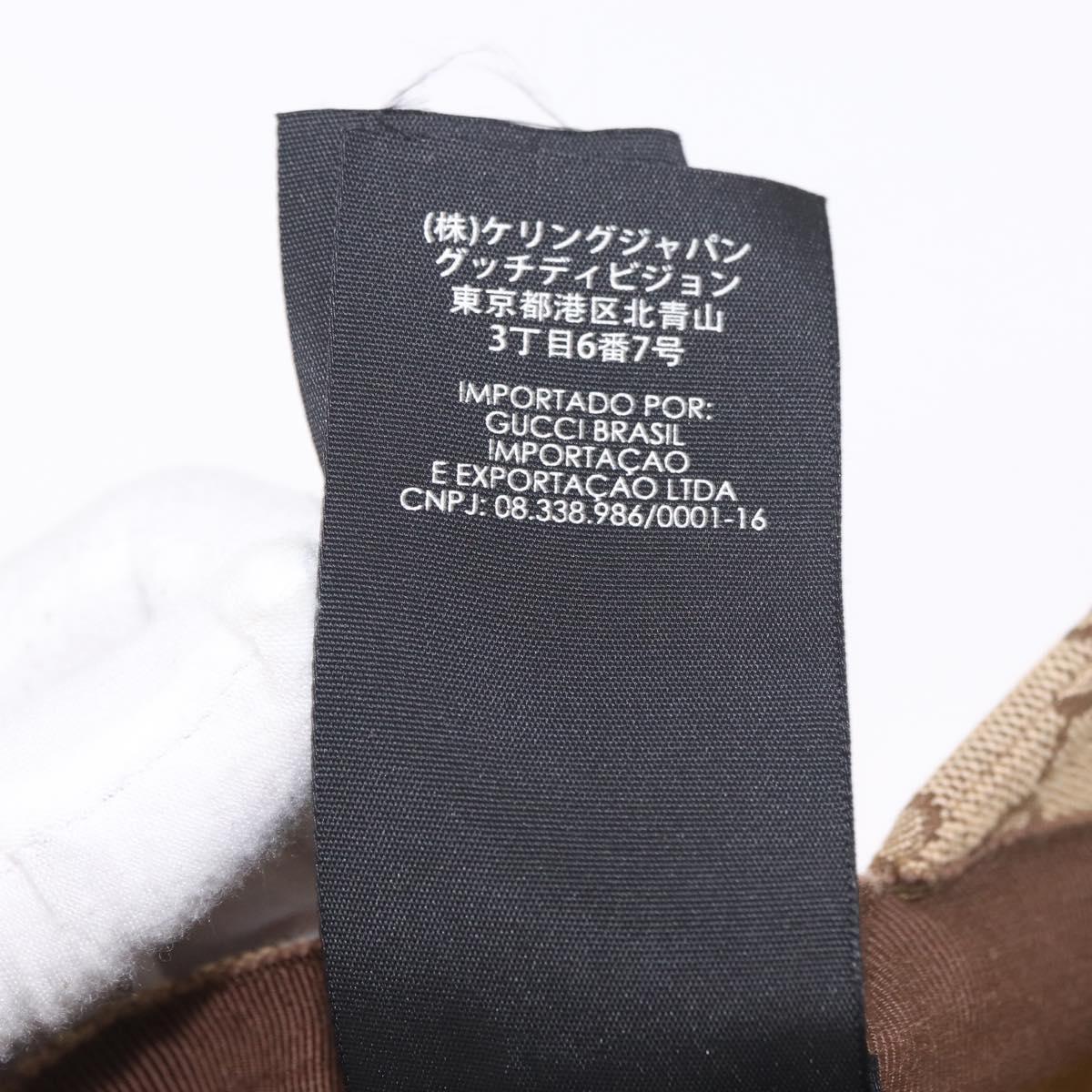 GUCCI GG Canvas Cap Beige 576253 Auth SW2342V