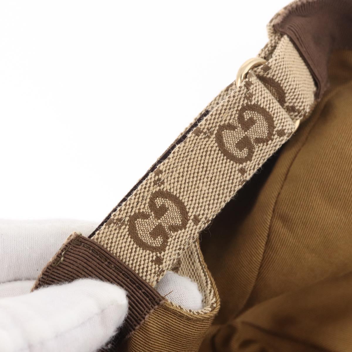 GUCCI GG Canvas Cap Beige 576253 Auth SW2342V