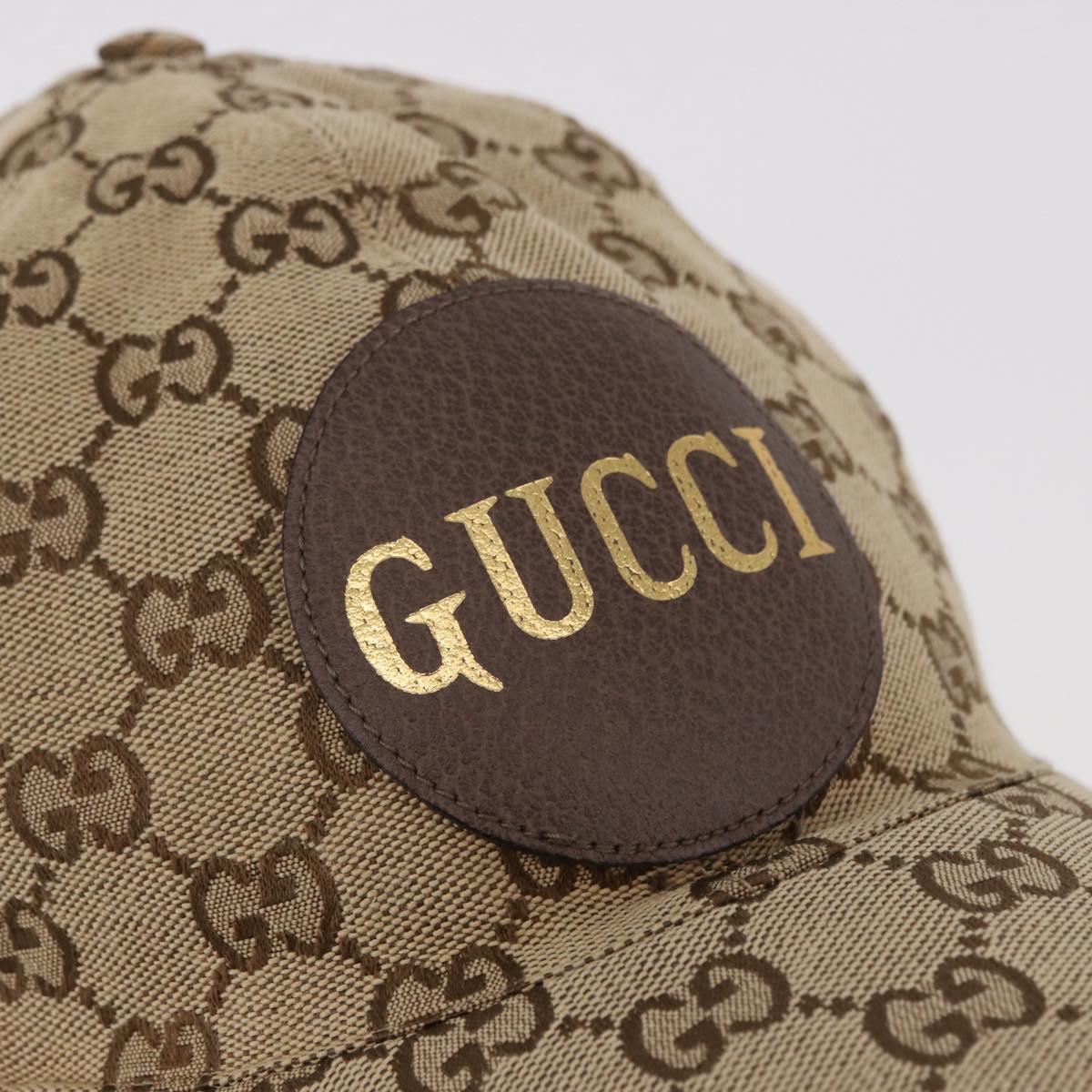 GUCCI GG Canvas Cap Beige 576253 Auth SW2342V