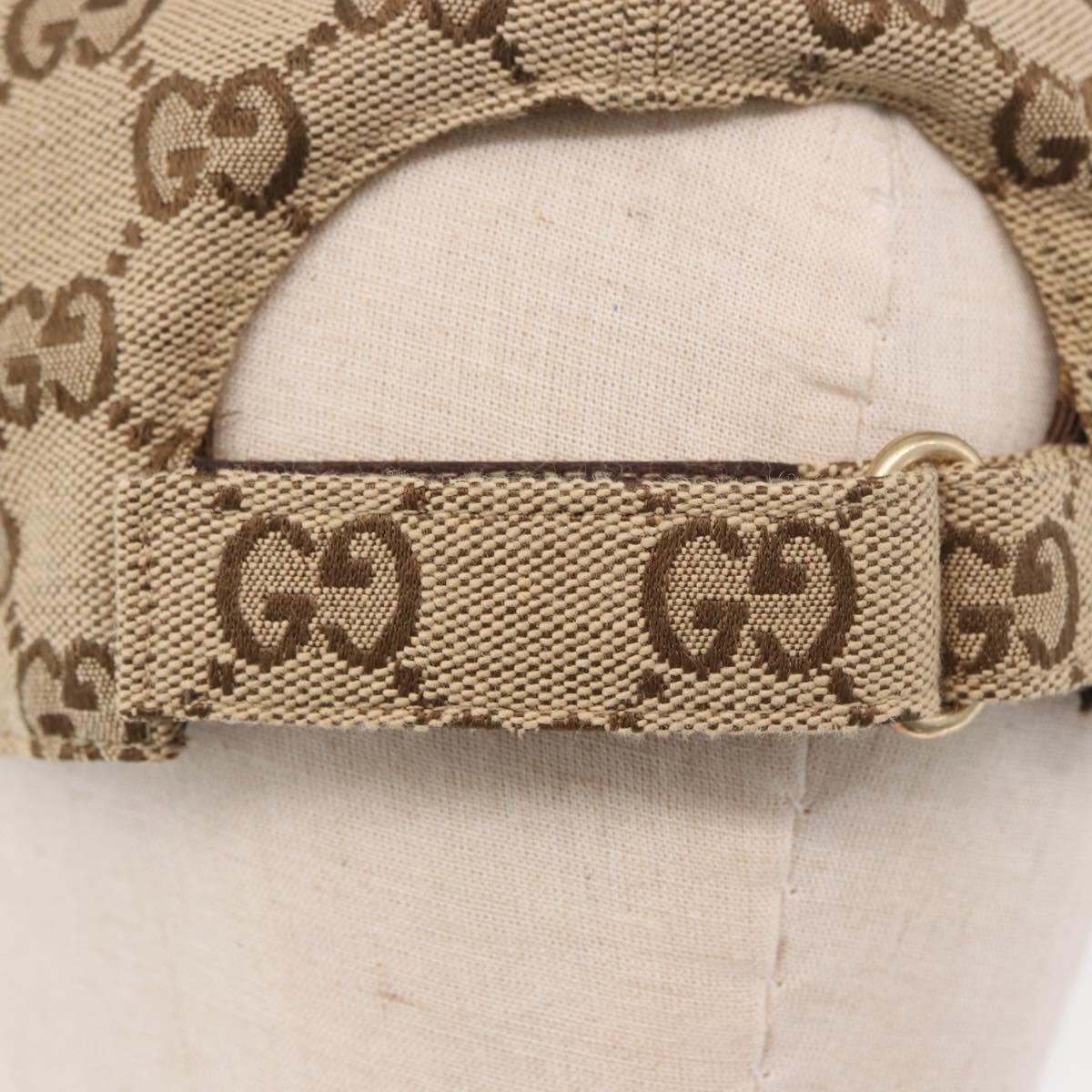 GUCCI GG Canvas Cap Beige 576253 Auth SW2342V