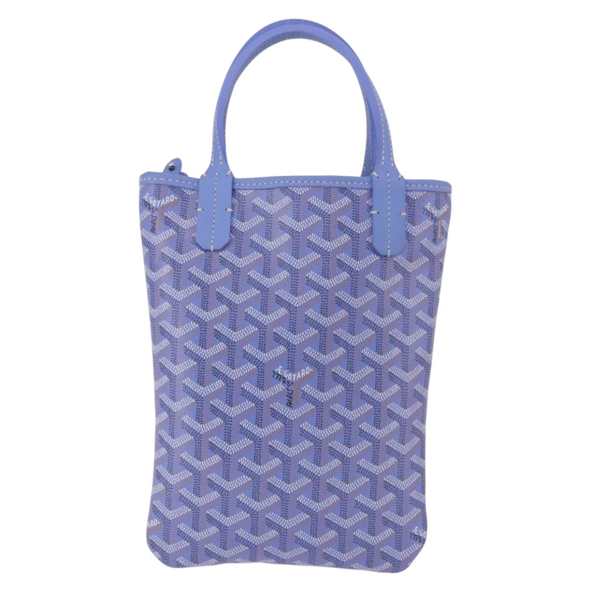 GOYARD Herringbone 2025 Poitiers Bag Iris Limited Edition PVC Blue Auth SW2344SM